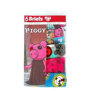 New Handcraft Boys 5 Pack Piggy Minitoon Multicolor Briefs Underwear Size 6